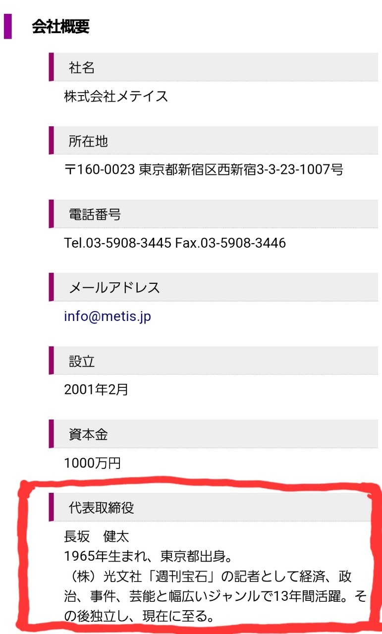 株式会社「メティス」のサイト情報①
